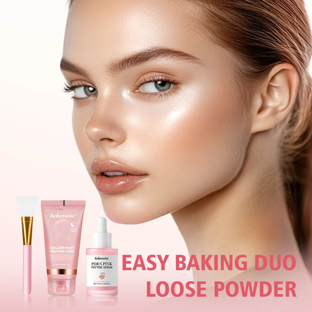 Collagen Wrapping Mask &Salmon DNA PDRN Pink Peptide Serum Pink Glow Serum Remove Skin Darkness Moisturizing Firming Korean Skin