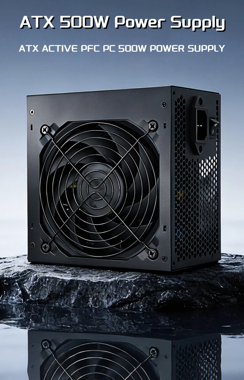 500W Atx Power Supply 80Plus Gold Active PFC PC 120mm Silent Fan For Mini Chassis Small Computer Case Desktop Power Supply