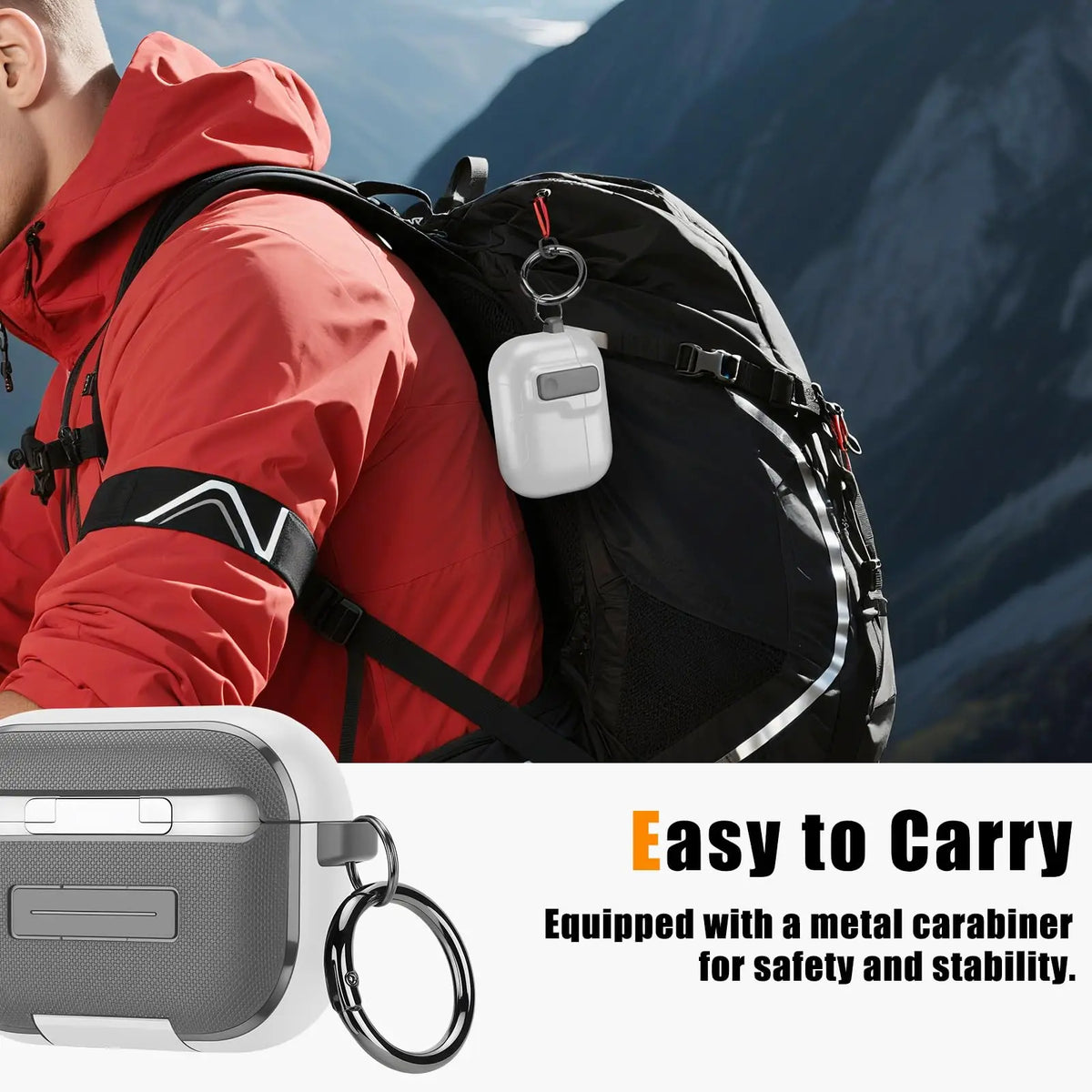 For AirPod Pro 3 Case with Keychain Lanyard Anti Loss Headphone Cover Sand Stone Switch Case for Men Women Air Pods Pro 3 Cases
