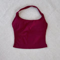 DL 0GO Longline Strappy Top Gym Sports Top Women Seamless Yoga Tank Sportswear Gym Clothing Running Workout Halter