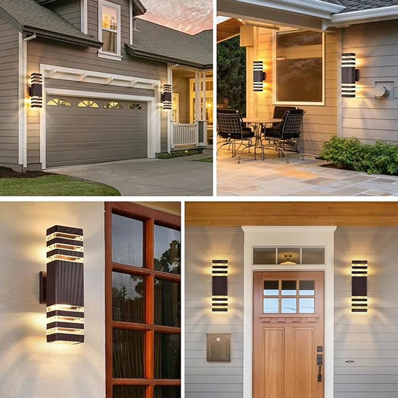 Outdoor LED Wall Lights E27 Up Down Exterior Wall Sconce IP65 Waterproof Led Sconce Lamp for Porch Front Door Garden Wall Lamp