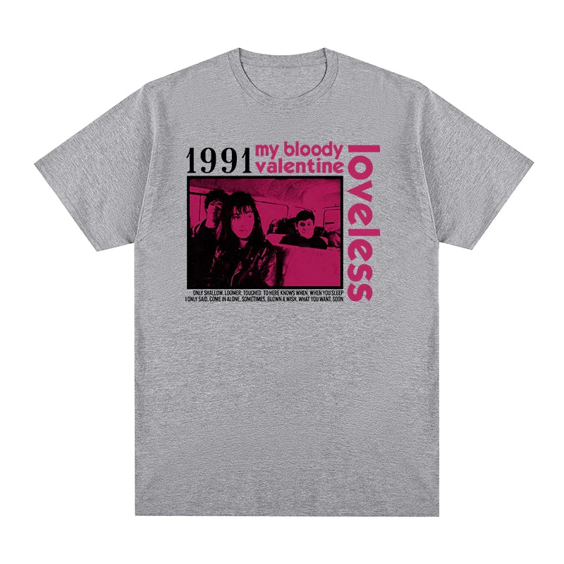 my bloody valentine loveless Original Artwork 1991 T-shirt Slowdive Men T shirt New TEE TSHIRT Womens Tops Unisex