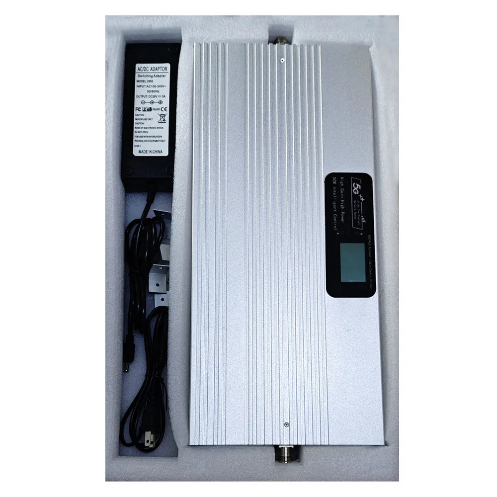 Rural Signal Booster Kit for 3G/4G/5G Calls: 80dB High Gain, 27dBm Power, 800/1800/2100MHz Tri-Band, Covers 3000㎡ Effectively