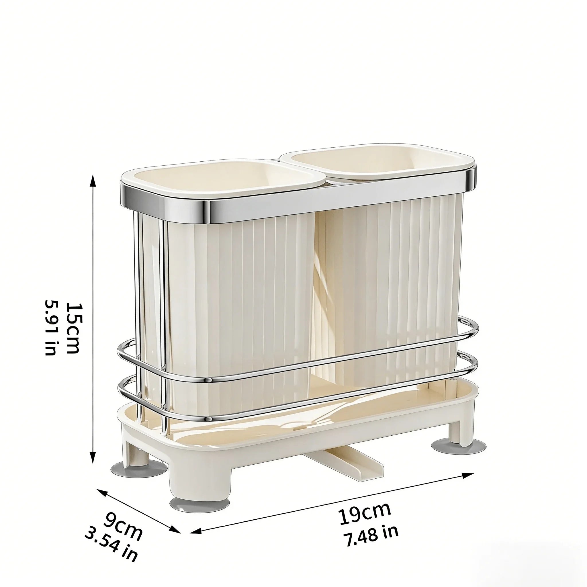 Kitchen Countertop Storage Organizer Self Draining Cutlery Drainer Utensil Holder Spoon Chopstick Cage For Household Use
