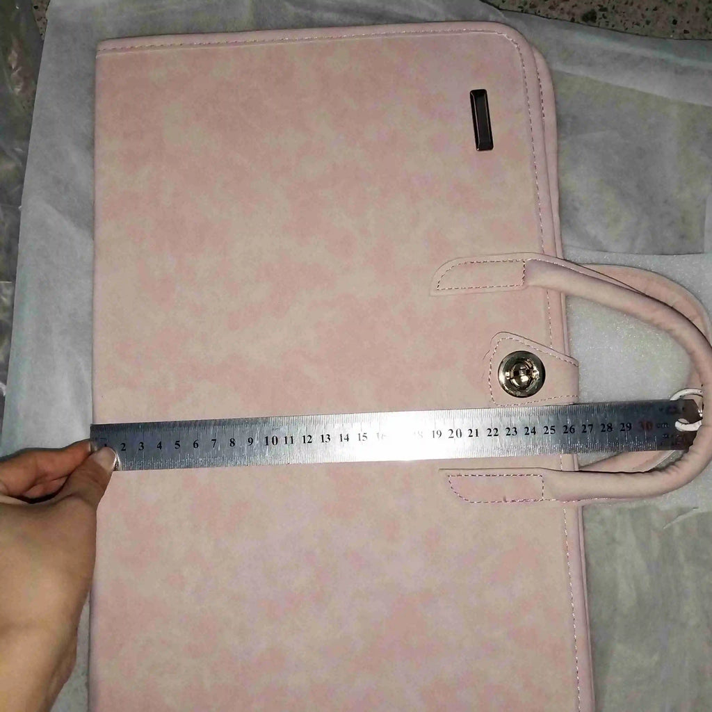 Pink Laptop Sleeve Fashion with Handle PU Laptop Protective Case Laptop Bag for for Macbook,Lenovo,Xiaomi,Huawei