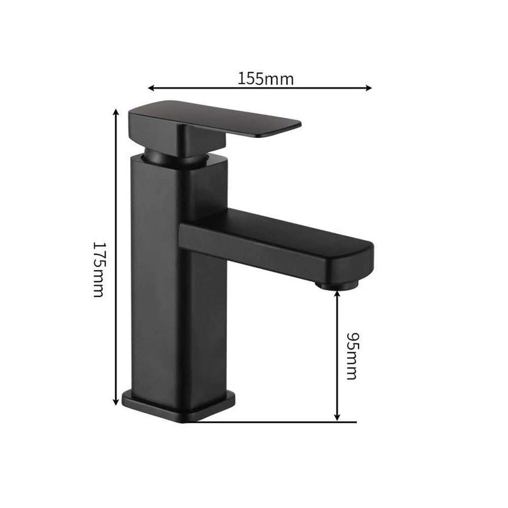 Bathroom Faucet 304 Stainless Steel Single Cold Sink Faucet Washbasin Basin Faucets Bathroom Accessories Set Sink Bath Mixer