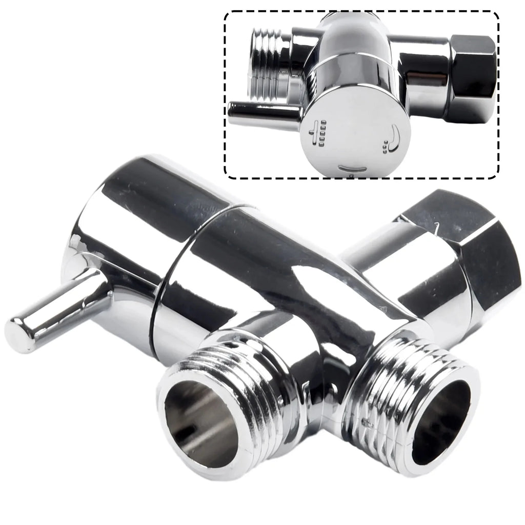 3 Way Shower Head Diverter Valve G1/2 Three Function Switch Adapter Connector Head Faucet Bathroom Accessories 3 Way Shower Head