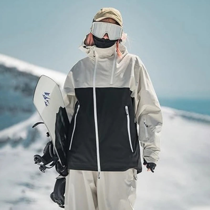 2026 Mens Snowboard Jacket Ski Coat Women Waterproof Insulated Baggy Snowboard Coats Winter Hooded Mountain Hiking Warm Outdoor