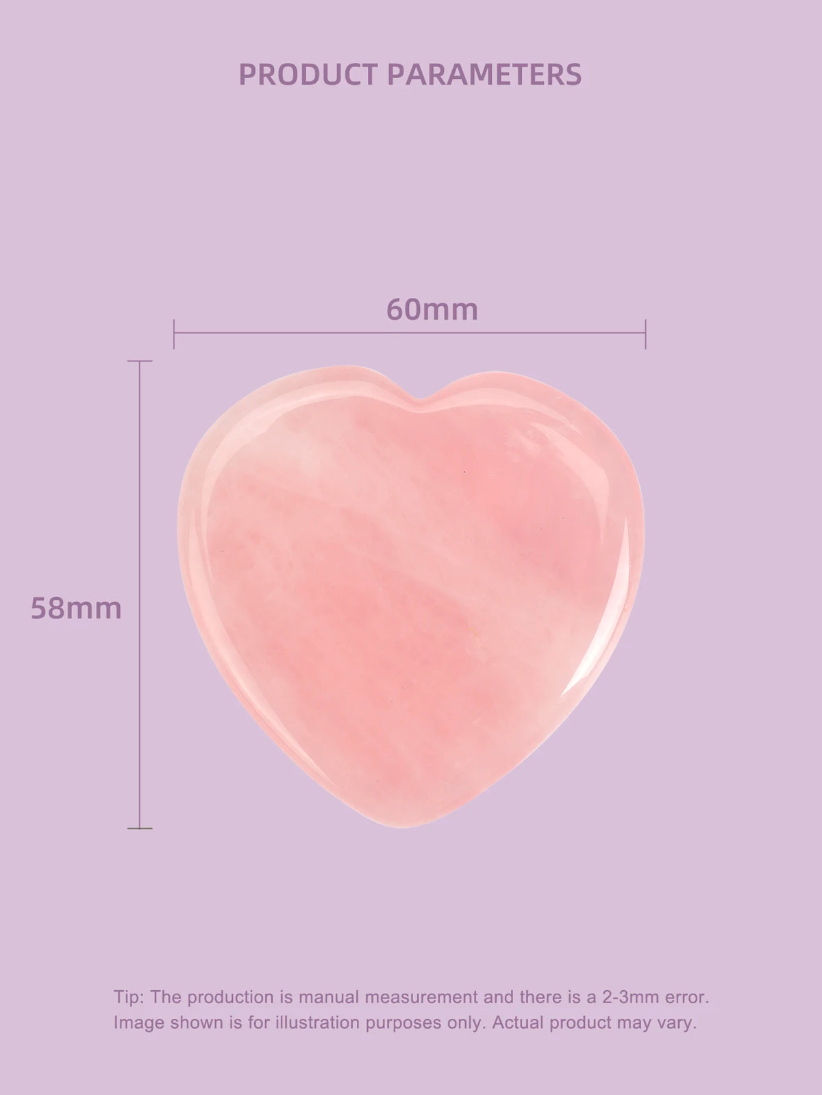 1pc 6cm Rose Quartz Guasha Board Heart Pink Crystals Stone Gifts Natural Quartz Love Crystal Home Decor Good Gift Skin Care Tool