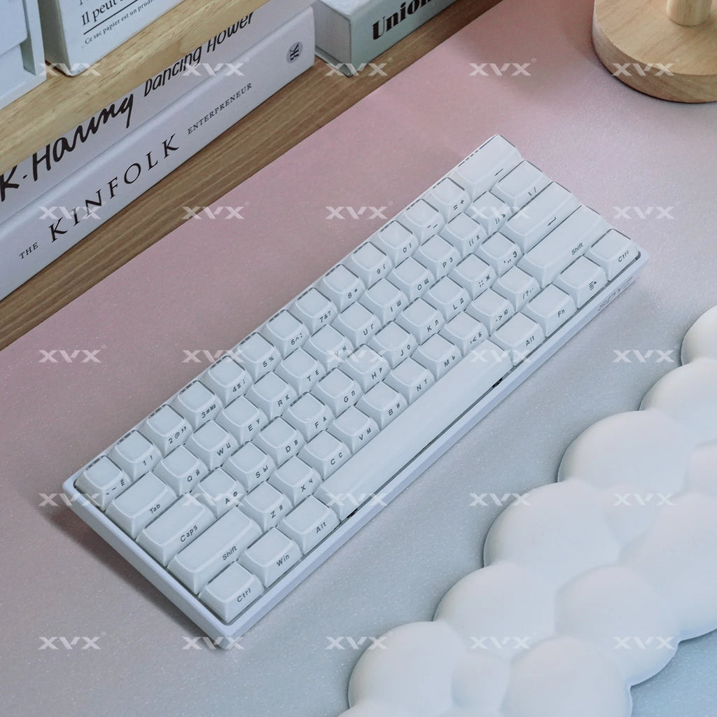 XVX Jelly Crystal Keycaps Side Print Pink/Blue 113keys Double Shote DIY Mechanical Keyboard OEM Profile Translucent Keycaps