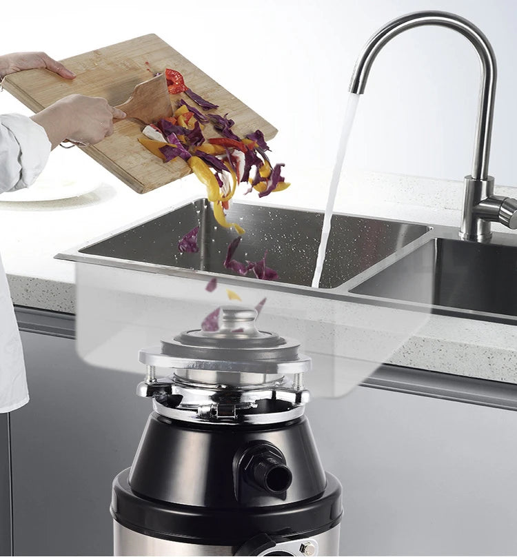 370W Food Garbage Disposal Crusher Grinder Sink Food Waste Disposer Kitchen Food Residue Garbage Processor