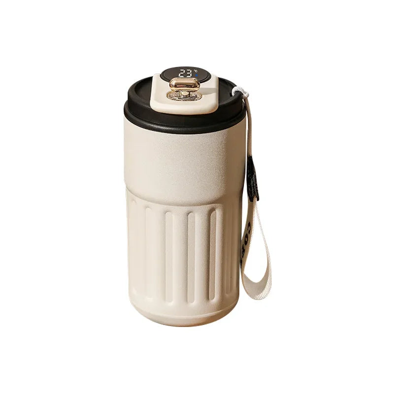450ml Smart Thermos Cup, 316 Stainless Steel LED Temperature Display Portable Thermal Mug for Business Office Coffee