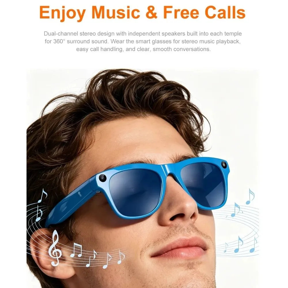 8MP HD Camera AI Smart Glasses Photo Recording 8K Smart Video Glasses Waterproof Video Record Smart AI Glasses Voice Call