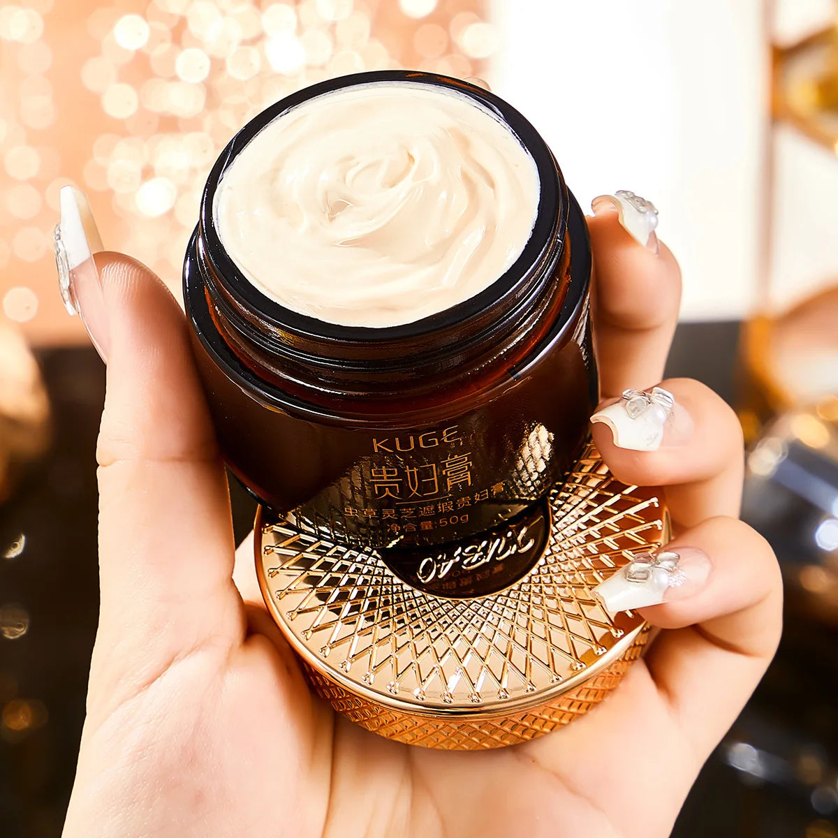 Kuge Cordyceps Lingzhi concealer Lady Cream, Clear, Moisturizing and Moisturizing face cream