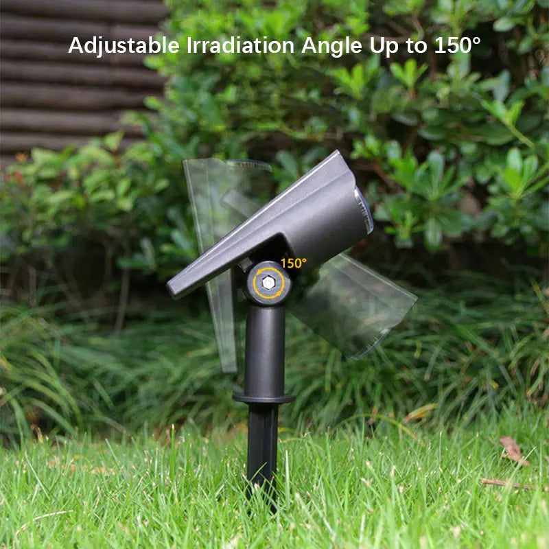 Solar Spotlights with Ground/Wall Mount, Auto ON/OFF LED Landscape Lighting for Garden Lawn Trees