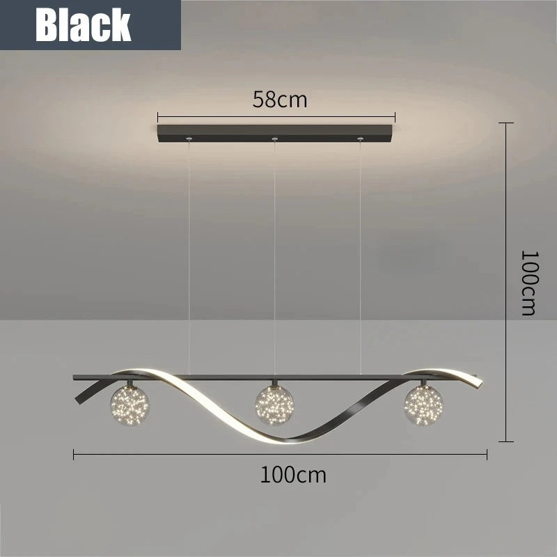 Modern Minimalist Led Pendant Lamps Dimming for Coffee Table Dining Room Kitchen Island Ceiling Chandelier Home Lighting Fixture