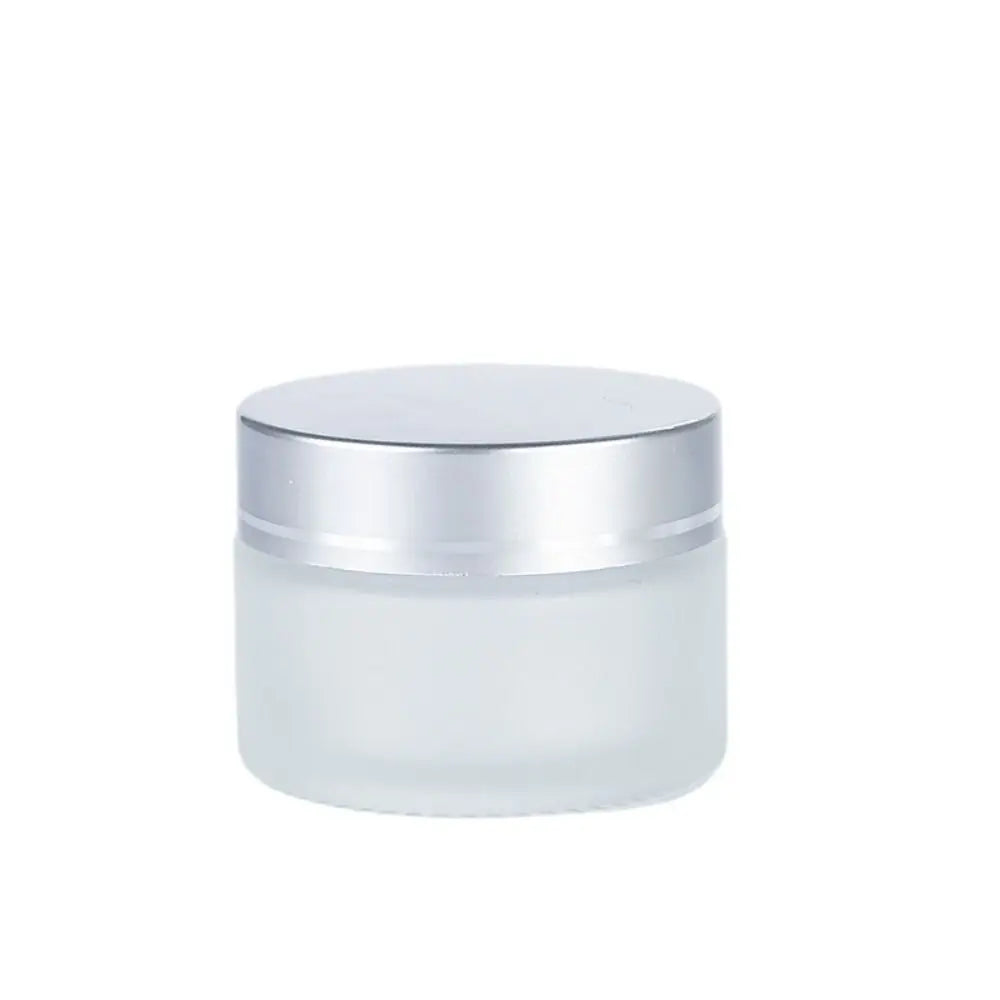 5-50g Frosted Glass Cream Jar Silver/Gold/Black/White Liquid Foundations Face Cream Bottles Eye Shadow Lip Balm Makeup Jar