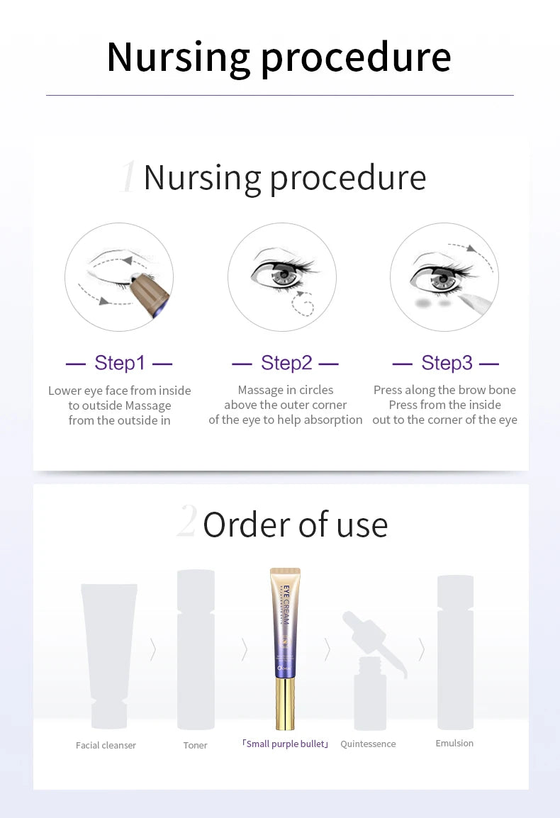 O'CHEAL Anti- Wrinkle Eye Cream With Roller Ball Quick Drying Hydrating Hyaluronic Acid Refreshing Eye Serum Fades Fine Line