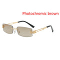 Photochromism Fashion Sunglasses Men Women Outdoor Driving Square Sun Glasses Square Sun Glasses Anti-UV Eyewear