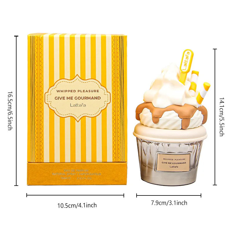 Creamy Ice Cream Scented Perfume – Sweet Fragrance Gift Set, 75ml. A Middle Eastern Perfume for Women, Arabian Fragrance