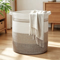 Laundry Basket with Handles - Large Woven Storage Hamper for Clothes, Blankets & Pillows, Neutral Decorative Organizer for Gift