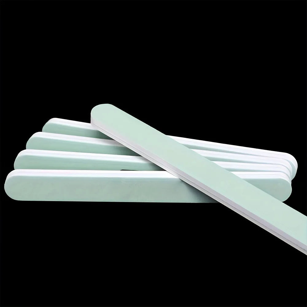 7Nail care tool set: polishing strips, nail file, polishing bar, stainless steel cuticle scissors, cuticle pusher, manicure and