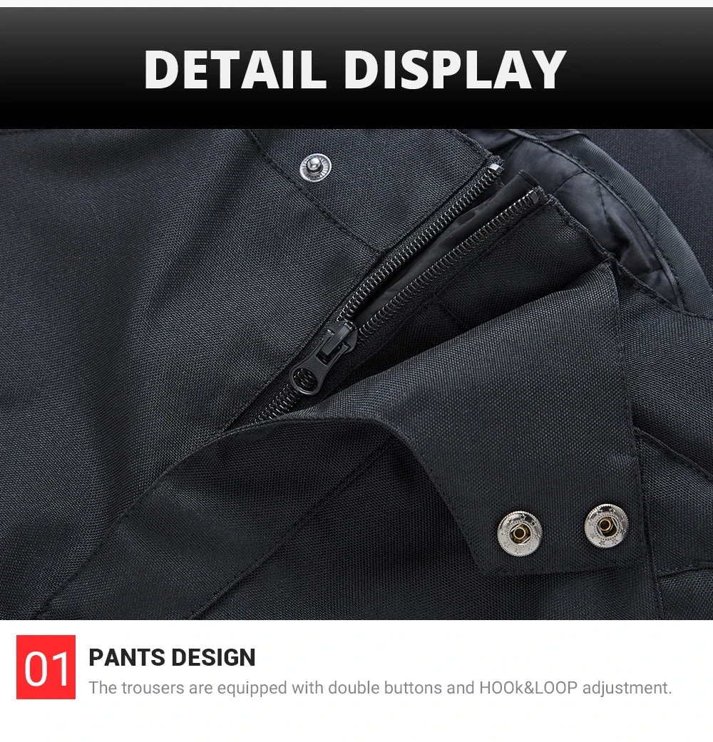 Men Motorcycle Jacket Waterproof Four Season Motorbike Overcoat Pants Reflective Riding Jackets Windproof Suits Removable Lining