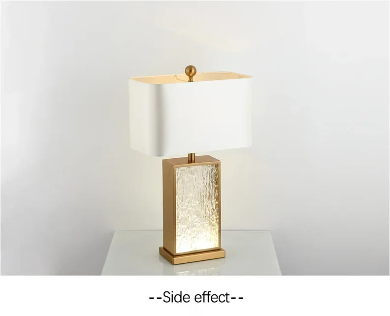 Modern Table Lamps Silk Fabric Lampshade Bedroom Bedside Lamp Ambient Light Modern  Simple Desktop Decoration