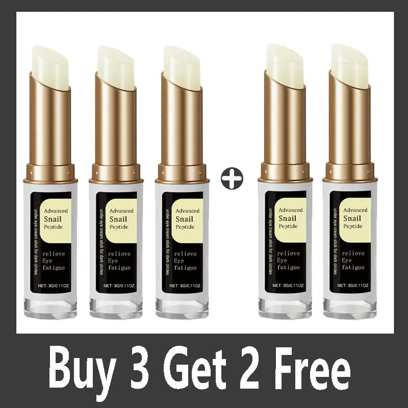 Snail Peptide Eye Cream Stick Reduce Dark Circles Eye Bags Firming Brightener Anti Aging Nourishing Moisturize Eye Cream