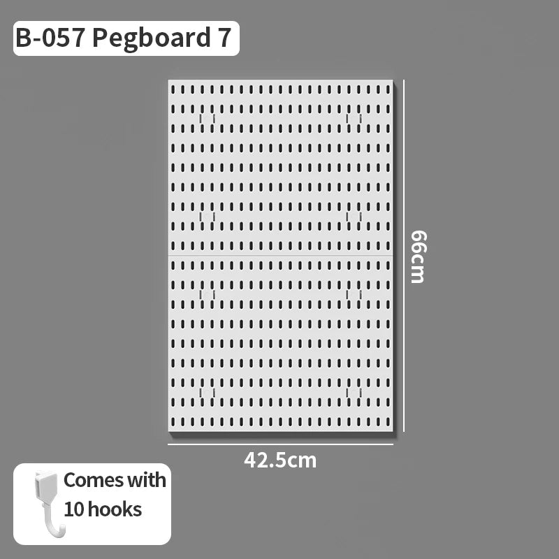 Study Room Pegboard with Shelves Tool Free Wall Grid Scratch Proof Easy to Install for Computer Desk Accessories
