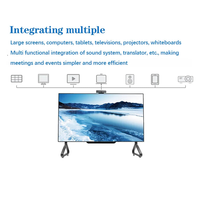 75 85 Inch 4K Android Interactive Flat Panel 20 Points Multi Touch Screen Aluminum Frame Smart Whiteboard