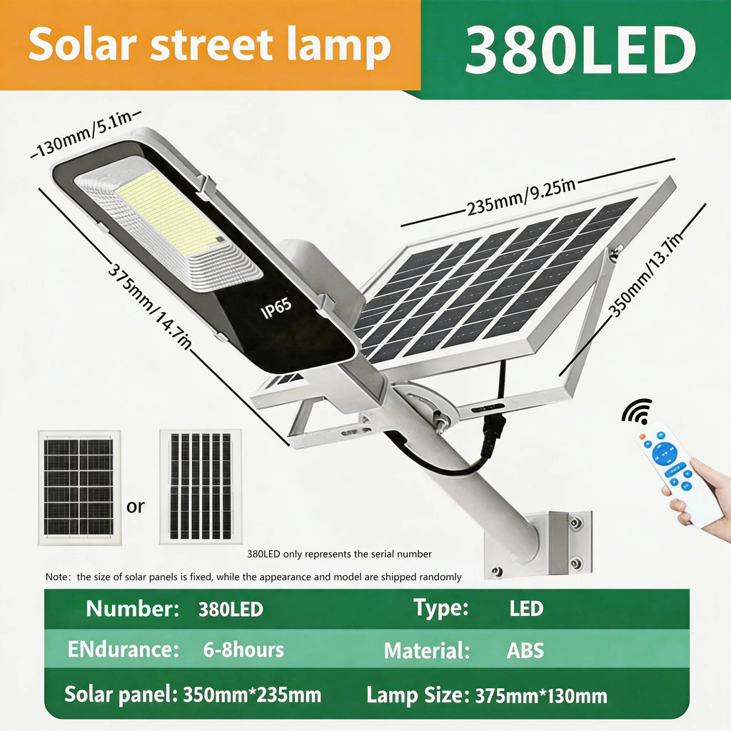 300W Powerful Solar Light Outdoor Solar Street Light 6000mah Waterproof Automatic Dusk to Dawn Street Light For Garage Garden