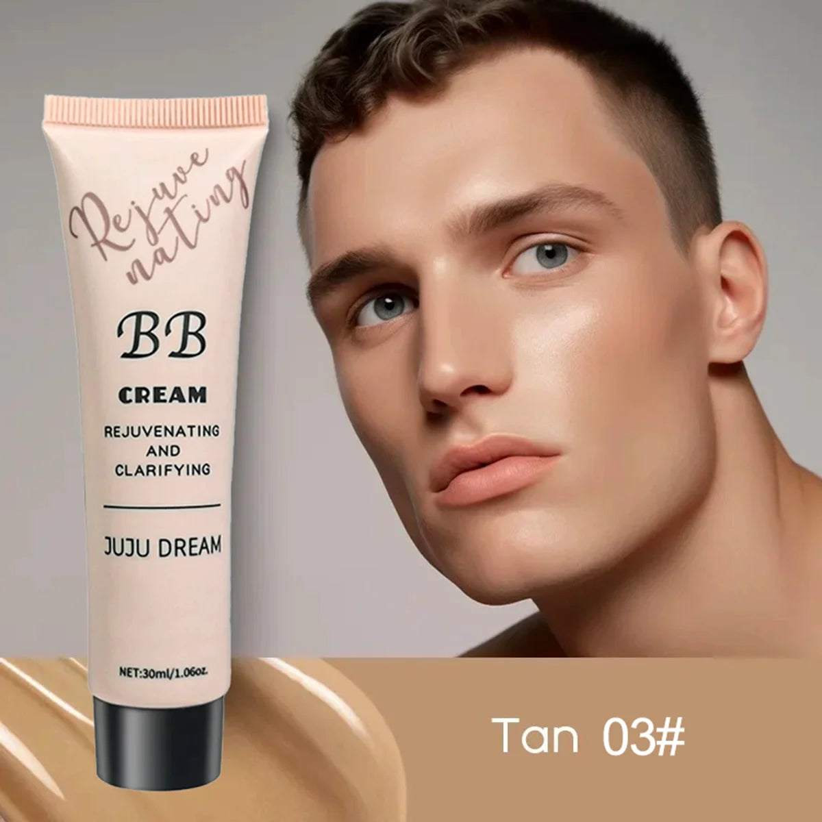 Men’s BB Cream – Full Coverage, Waterproof,Long-Lasting, Natural Matte Finish,Certified, Skin-Friendly, Quick Base for All Looks