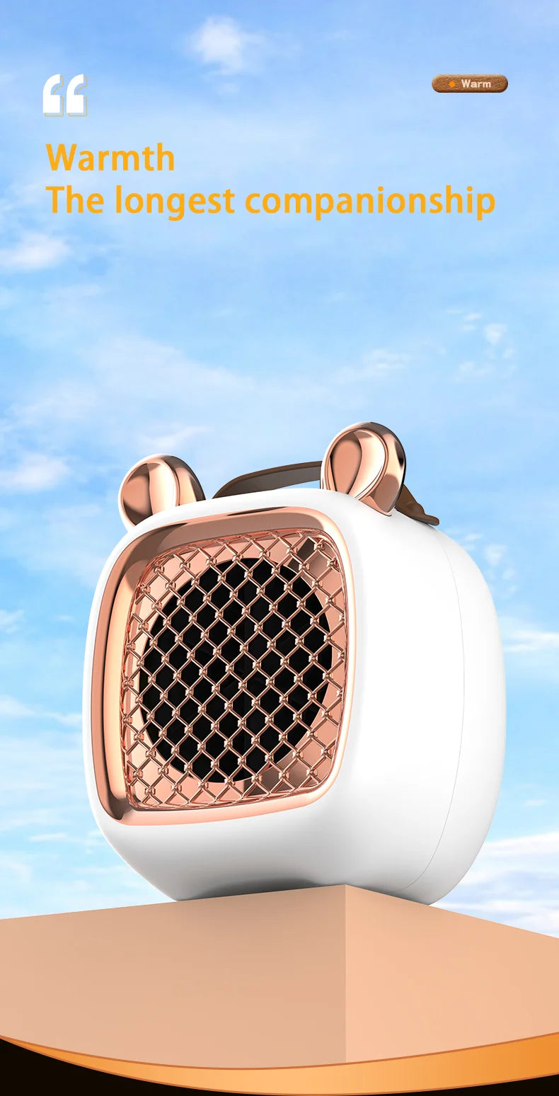 Electric Heater Mini Portable Intelligent Air Heater Reduced Wind Noise Home Heating Warmer Fan Intelligent Constant Temperature