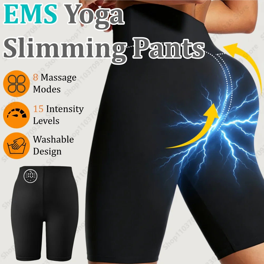 Ems Hip Lifting Intelligent Yoga Power Pants Ems Micro Current Pulse Massager Muscle Stimulation Slimming Shaping Buttocks Tools