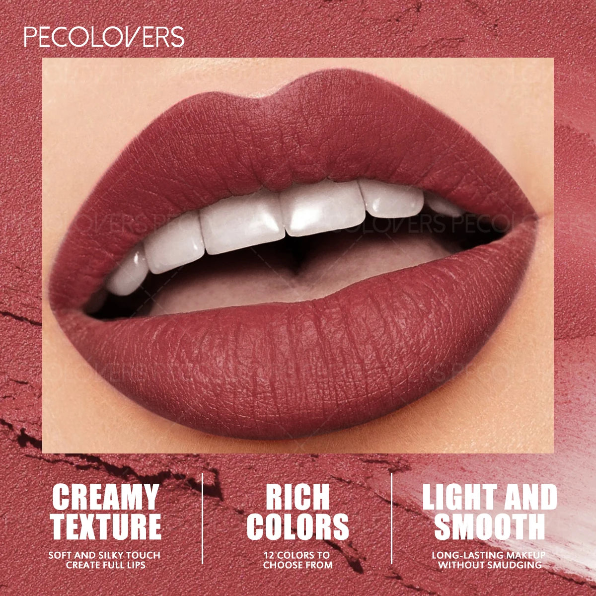 Smooth Lip Glaze,Waterproof, Moisturizing Matte Lipstick Pen,Perfect for Party & Stage Makeup