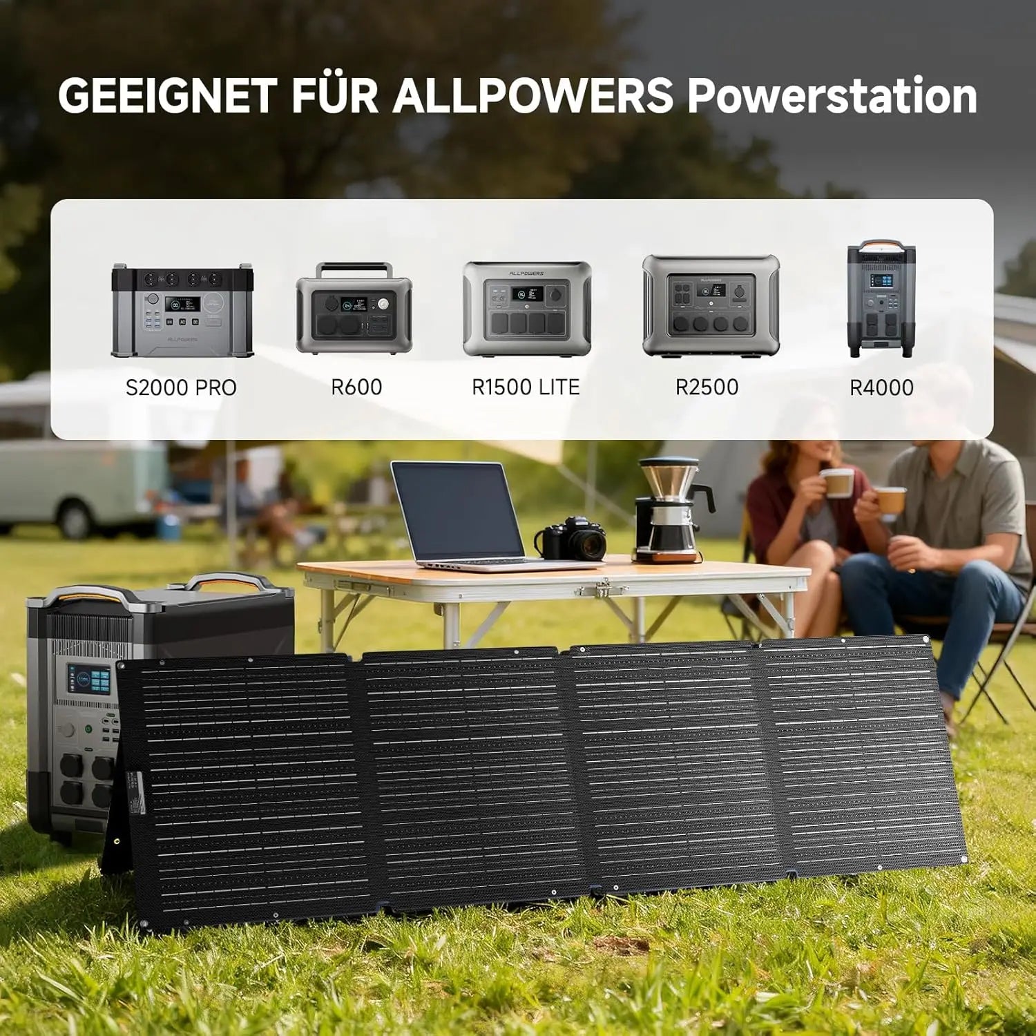ALLPOWERS Foldable Solar Panel 60/100/140/200W Mobile Solar Charger for Power Supply Laptop Solar Generator Fishing
