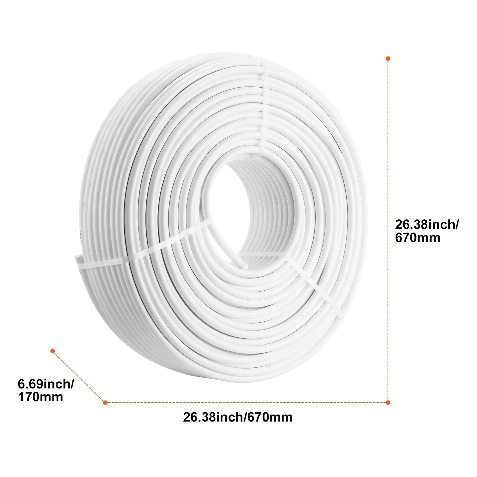 SucceBuy PEX-AL-PEX Tube 656ft 5/8'' Diameter Aluminum-Plastic Composite Pipe Oxygen Barrier Radiant Floor Pipe 0.08'' Thickness