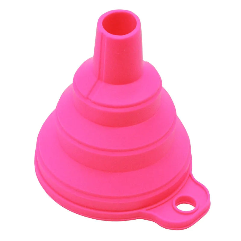 Silicone Collapsible Funnel, Foldable Funnels For Water Liquid Oil, Kitchen Gadgets Accessories, Kitchen Utensils, Apartment Ess