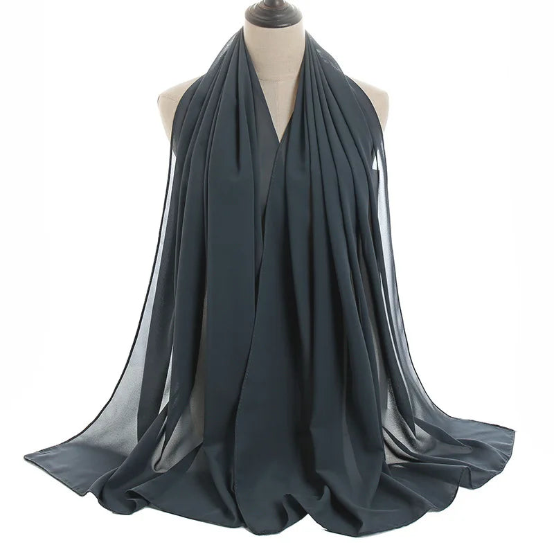 Ramadan Islamic Instant Bubble Chiffon Shawl Scarf Lady Head Wrap Women Hijabs Scarves Bufandas Muslim Veil Hijab Snood 180*70cm
