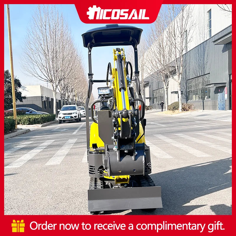 OKW08 Small Garden Excavator 1300mm Digging Depth for Family Fence Foundation Work