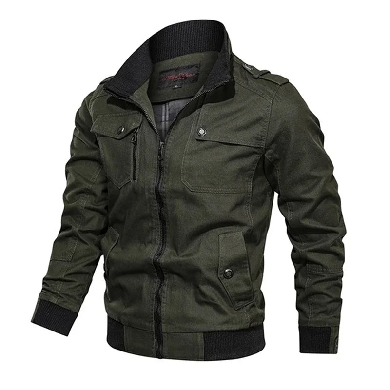 Bomber Jacket Men Fashion Casual Windbreaker Jacket Coat Men 2025 Spring Autumn New Hot Outwear Solid Stand Slim Jacket Mens