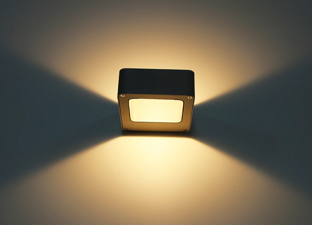 Outdoor Waterproof Wall Lamps Human Induction Wall Lights Aluminum Black Gray Lamp Indoor Exterior Wall Porch Balcony Lighting