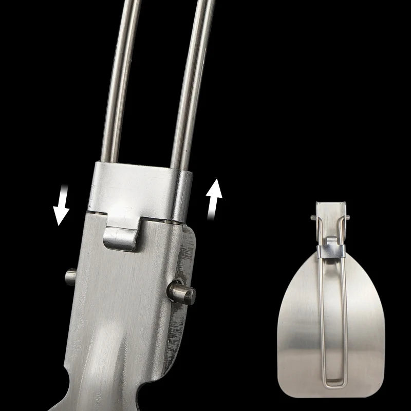 Folding Spatula Food  Fold Spoon Frying Shovel Stainless Steel Outdoor Camping Gear Cooking Accessories Picnic Equipment