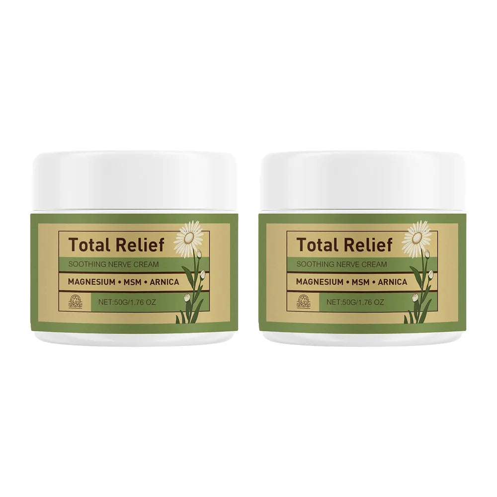 Natural Nerve Relief Cream With Magnesium Arnica Gentle Plant-Based Body Butter For Soothing Skin Care