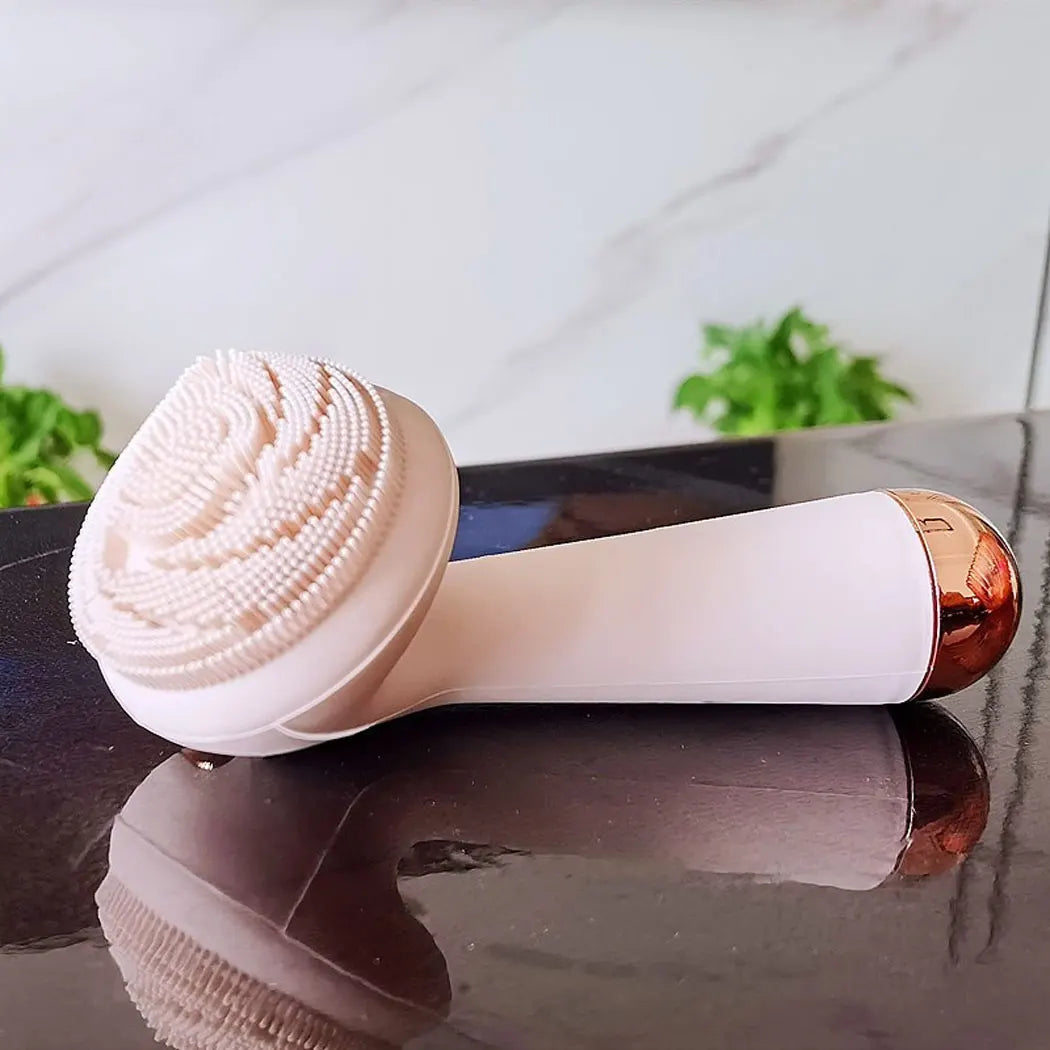 Electric Facial Brush Silicone Vibration Cleaner Waterproof Skin Care Machine Rechargeable Beauty Tool
