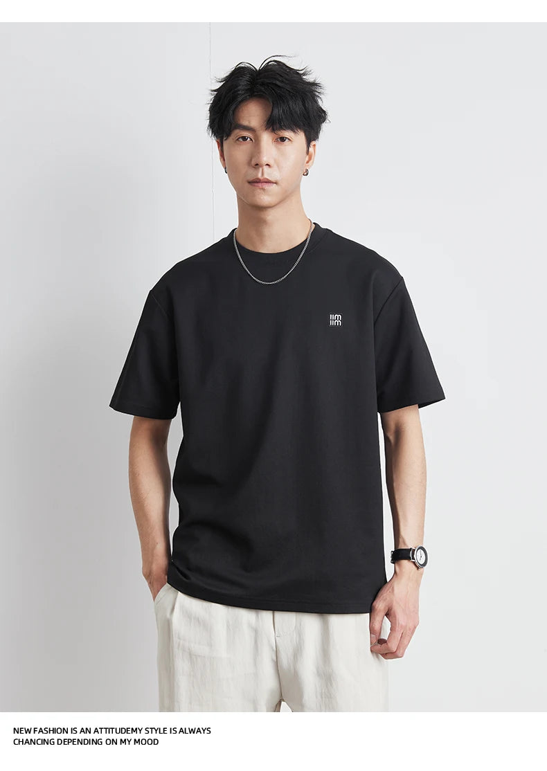 2025 Summer New Men Loose Short-sleeved Casual Breathable Quick-drying Ice Silk T-shirt Solid Color Half-sleeved Top M-3XL