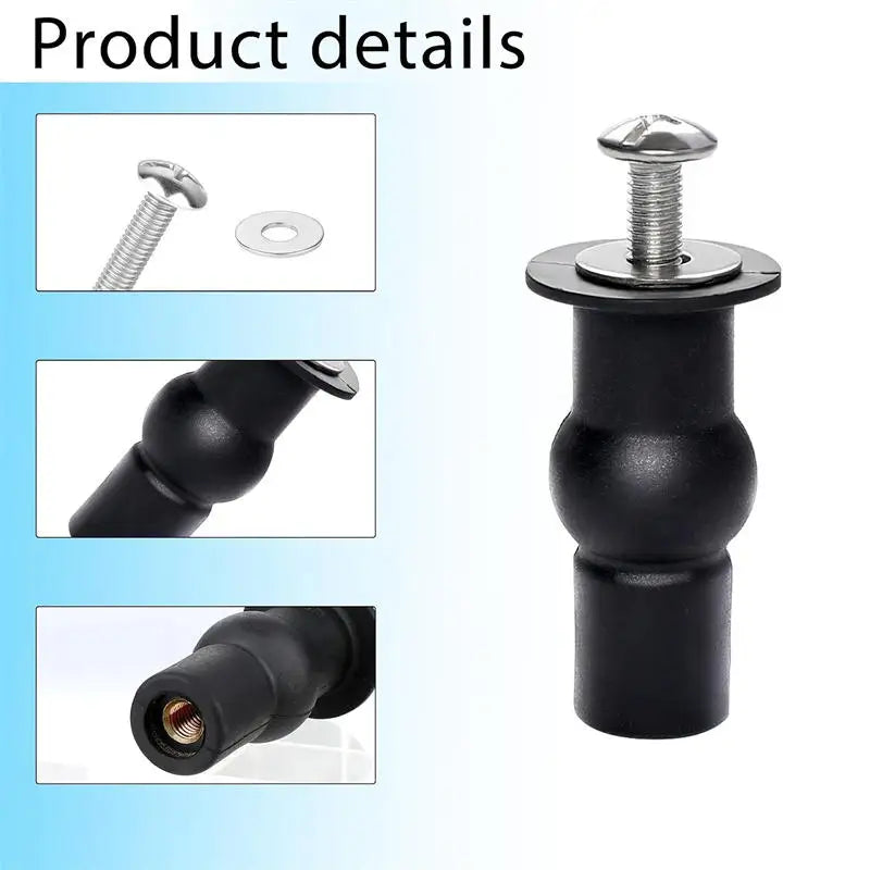 2/4pcs Expansion Screw Toilet Seat Top Fix Seat Hinge Hole Fixings Well Nut Screw Rubber Back To Wall Toilet Cover Accessories