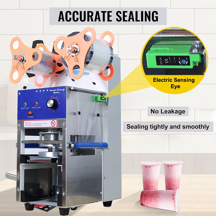 High Quality 98mm 95mm 90mm 75mm 60mm 95 90 mm Mini Small Boba Juice Semi Auto Automatic Cup Sealing Machine Sealer