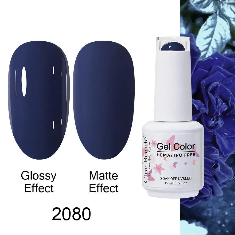 Clou Beaute HEMA TPO FREE Caramel Brown Wine Red Coffee Gel Nail Polish High Pigment Autumn Nail Art Full Coverage UV Varnish
